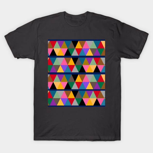 Geometric Bright Multi Colour Pattern T-Shirt by OneThreeSix